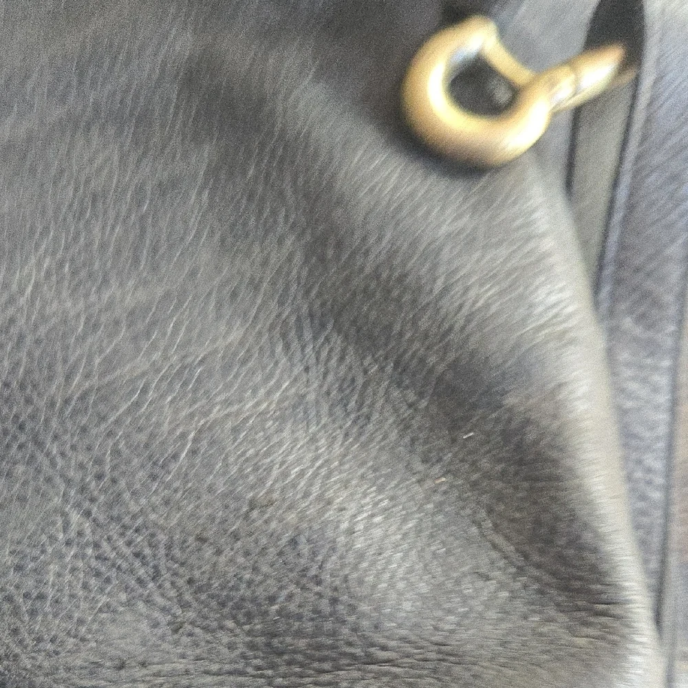 Vinatage Burberry Dark Gray Leather Messenger Bag